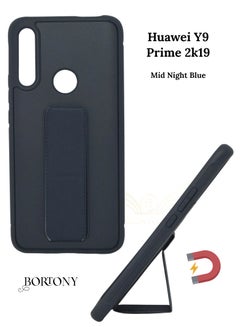 Buy Y9 Prime 2019 Case, Fully Covered With Finger Grip Stand Holder Anti Slip Shockproof Protective Case Cover For Huawei Y9 Prime 2019 in UAE