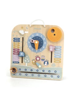 Buy Wooden calendar and clock toy for kids in UAE