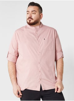 اشتري Men Plus Size Premium Slim Fit Casual Pure Cotton Shirt في الامارات