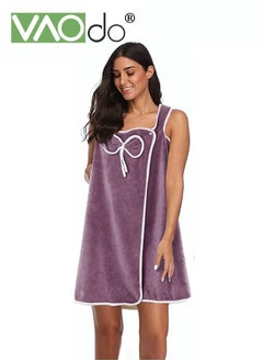 Buy Bath Towel Skin-friendly and Soft High-quality Terry Cotton with High Water Absorption for Woman and Girls Purple in Saudi Arabia