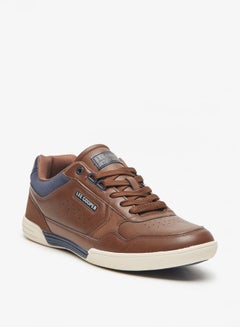 Buy Men'S Perforated Casual Sneakers With Lace-Up Closure in UAE