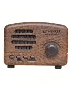 اشتري Vintage Radio Retro Bluetooth Speaker FM Radio with Old Fashioned Classic Style, Strong Bass Enhancement, Loud Volume, Bluetooth 4.2 Wireless Connection, TF Card & MP3 Player في الامارات