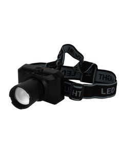 اشتري Rechargeable Zoomable LED Headlamp Waterproof | Comes with 3.7V 4000mAh Lithium Battery 14 Hours Working Time| 5W High Power LED, Type-C Charging| Low Energy Consumption, 2 Years Warranty GHL51086Z في الامارات