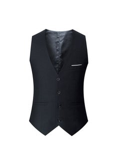 Buy Groomsman dress brothers suit vest mens vest waistcoat mens business suit vest slim fit summerElegant Black Elegant Black in Saudi Arabia