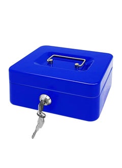 Buy Steel Cash Box with Key Lock Metal Small Money Organizer with Money Tray Cash Storage Box with Lockable Cover in Saudi Arabia