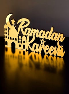 اشتري Tiokkss Ramadan Decorations Tabletop Decors Ramadan Mubarak Sign Ramadan Kareem Sign Eid Decoration Ramadan Gifts Wooden Letter Table Sign Eid Mubarak Tabletop Decor for Desk (Ramadan Kareem) في الامارات