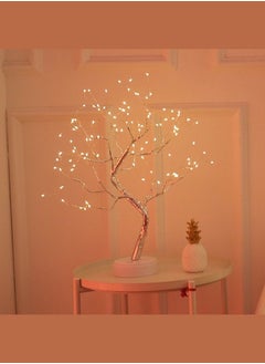 اشتري Night Light, Table Lamps Upgraded Copper Wire Tree Branch Decorative No Heat Lights, USB&Battery Powered, 108 Warm White LED, Desk lamp for Home Decoration, Wedding Sign Led Desk Light في الامارات