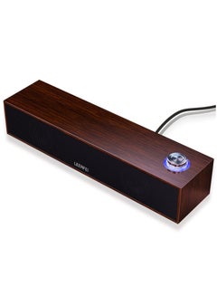 اشتري Wooden Bluetooth Subwoofer Computer Speakers,Bluetooth and USB Wired Desktop PC Speakers for Phone/Tablet/Notebook/PC في السعودية