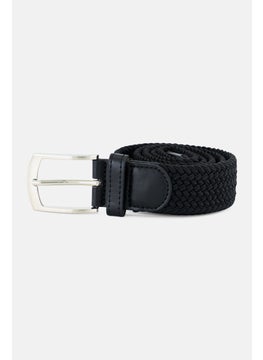 اشتري Men Textured  Buckle Belt, Black في الامارات