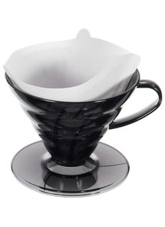 Buy V60 funnel for specialty coffee, plastic Black filter funnel 02 And filter 02 in Saudi Arabia