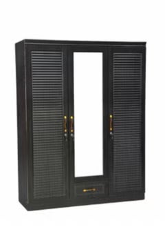 Buy 3 Door Wooden Wardrobe Cabinet Cupboard Engineered Wood Perfect Modern Stylish Heavy Duty Color Br in UAE