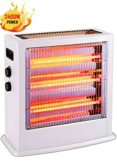 Buy Electric fireplace and heater equipped with 3 candles on one side 2400 watts in Saudi Arabia