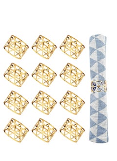 Buy 12 PCS Gold Napkin Rings Napkin Ring Holders for Party of Table Settings in Saudi Arabia