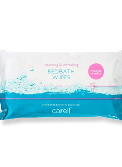 Buy Carell Bed Bath Wipes Easy to Use Containing Aloe Vera Dermatologically Pack of 8 Large Wipes to Deliver a full Rinse Free Bed Bath in Saudi Arabia