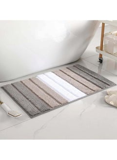 Buy Bathroom Rugs Bath Mat 50x80cm Non Slip Fluffy Soft Plush Microfiber Shower Carpet Rug Machine Washable Quick Dry Ultra Bath Mats for Tub Bathroom and Shower in UAE