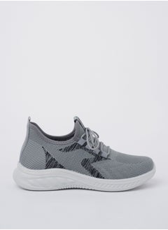 Buy Cobblerz Mens Lace-up Low Top Sneakers Grey in Saudi Arabia