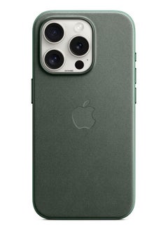 اشتري iPhone 15 Pro FineWoven Case with MagSafe Durable and Heavy Protection Green في الامارات