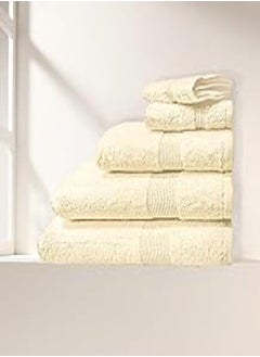 Buy Cotton Towel Model R12 - Size: 90 cm x 150 cm - Color: Cream - Made In Egypt. in Egypt