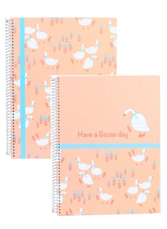 اشتري 2-Piece A4 Size Hard Cover Single Line Notebooks في الامارات