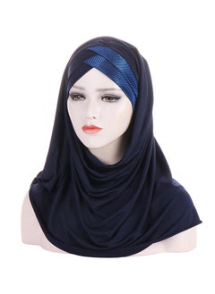 Buy Shiny Silk Cross Scarf Hat in UAE