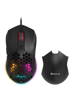 اشتري GM316 Gaming Mouse RGB USB – 7200 DPI – 7 Buttons – 2 Detachable covers  – RGB Lighting – 67G weight | Black (GM-316) في مصر