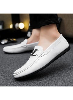 Buy Men's Shoes New Style Pea Shoes Summer New British Style Casual All-match Fashionable Soft Sole Pea Shoes in Saudi Arabia