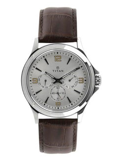 اشتري Men Analog Round Shape Leather Wrist Watch في الامارات