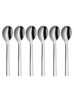 Buy Nuova Espresso Spoon Set Silver 6 Pieces 4.7 Inch in UAE