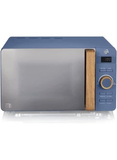 اشتري Swan 20L Nordic Digital LED Microwave, 6 Power Levels, Wood Effect Handle, Soft Touch Housing and Matte Finish, 800W, Blue, SM22036LBLUN في الامارات