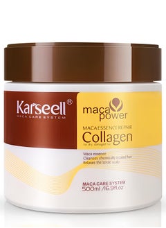 Buy Collagen Hair Treatment Deep Repair Conditioning Argan Oil Collagen Hair Mask Essence for Dry Damaged Hair All Hair Types 16.90 oz 500ml in Saudi Arabia