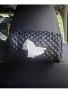 Buy Assafco Car Leather Tissue Holder square embroidery in Egypt