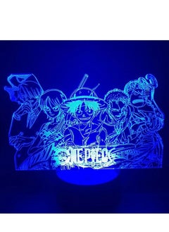 Buy Japan Anime Monkey D Luffy 3D LED Illusion Night Light 7 Colors Desk Lamp Home Bedroom Decor Child Birthday New Year Kids Toys Group Luffy Zoro Nami Sanji Usopp in UAE