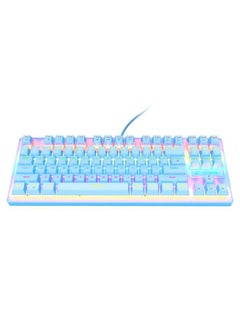 اشتري 87 Key Punk Mechanical Gaming Gaming Keyboard Blue في الامارات