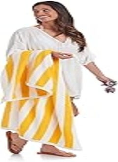 Buy Signoola Yellow Beach Towel 70 x 180 cm, 100% cotton. in Egypt