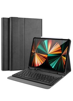 Buy Case for iPad Pro 12.9 5th /4th /3rd Generation 2021 2020 2018, with Detachable Wireless Keyboard in Saudi Arabia