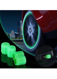 Buy Universal Fluorescent Car Tire Valve Caps Luminous Tire Valve Stem Caps - 4PCS Luminous Tire Air Cap Corrosion Resistant Universal Car Mouth Cap Caps for Car Tires Truck Motorcycles Bike (Green) in UAE