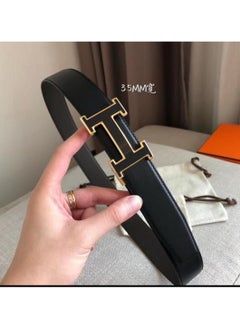 Buy Luxury Designer Leather Belt with Metal H Buckle - High-Quality Fashion Accessory for Men and Women in UAE