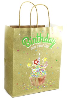 Buy Happy Birthday Paper Gift Bag 31x24.5x10.5Cm 12Pcs/Pkt in UAE