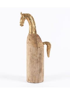 Buy Trojan Handcrafted Decor Accent, Natural & Gold - 16x28.5 cm in UAE