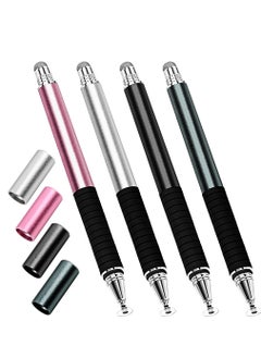 Buy 4 Pack Capacitive Stylus Pen - Universal 2 in 1 Precision Fine Point Disc Stylus for iPhone/iPad/Android/Tablet & All Capacitive Touch Screens - Perfect for Artists & Note-Taking in Saudi Arabia