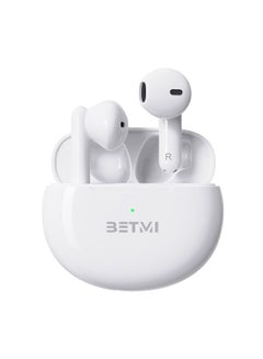 Buy BETMI - True Wireless Earbuds - In-Ear Bluetooth5.3 Headphones, IPX5 Waterproof TWS With Dual Mic For Sport, Light-Weight Earphones For Android iOS/iPhone - White in UAE