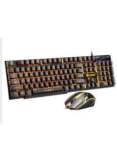 Buy GTX300 Gaming Keyboard and Mouse Set with Colorful Backlight GTX300 bag black + Orange in Saudi Arabia