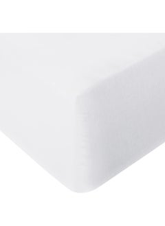 Buy Infinitee Xclusives – 1 Piece 78”x80” deep Pocket White King Size Fitted Sheet only for Bed – Lightweight Soft Microfiber, Shrink and Fade Resistant in UAE