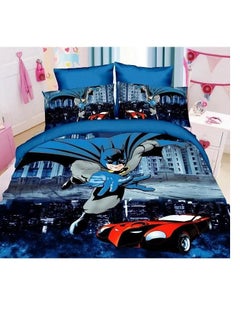 اشتري Textile Children Cartoon 3d Print Bedding Sets Comforter with fixed Duvet Set Bed Linen Boys Girls Single Comfort 160x210 Bed Sheets 120”200  batman في الامارات