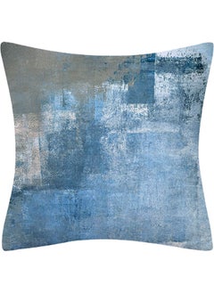 Buy Printed Polyester Cushion Cover Blue/Grey 45x45cm in UAE