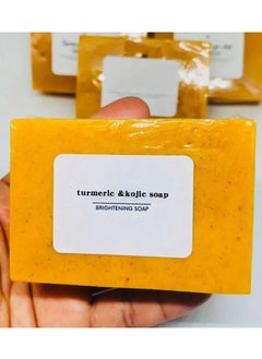 Buy 100g Rejuvenating Turmeric & Kojic Acid Handmade Soap - Natural Body Wash & Face Cleansing Soap for Glowing Skin - Perfect Father's Day Gift Idea in UAE