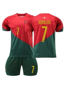 Buy Football Jersey Qingshan Year Children Adult Set No. 7 Football Jersey Home/Away Jersey Football Jersey Children Shorts Socks Football Set Boys Boys Set in Saudi Arabia