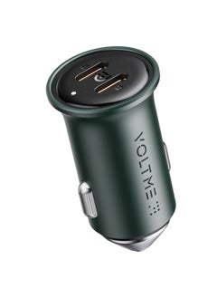 اشتري Fast Car Charger Mini PD 30W Dual Port USB C Car Charger, V-Dynamic technology Alloy Car Adapter for iPhone 15 Pro Max/14/13/12/11, iPad Pro/Air 2/mini, Galaxy Oneplus 11 Pro, Huawei, Xiaomi-Green في الامارات