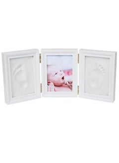 اشتري Baby Handprint and Footprint Kit Clay Hand Print Picture Frame for Newborn Baby Keepsake Frame Milestone Picture Frames في السعودية