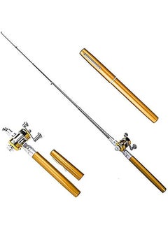 Buy Aluminum Alloy Portable Mini Telescopic Pen Fishing Rod, 38in in UAE